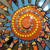 Tile mosaic art in Monona