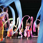 Ribbon dance performance at Overture